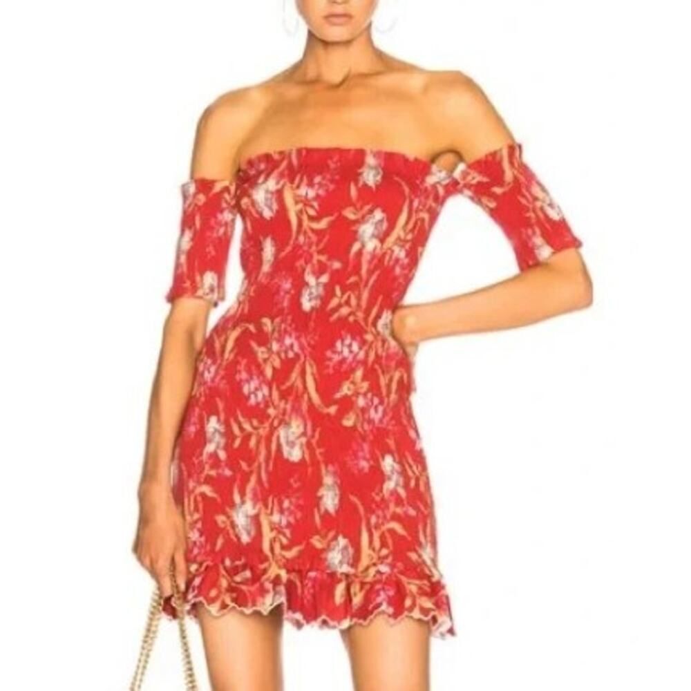 Nwt Zimmermann Corsair Shirred Flutter Mini Dress Us Sz. 6 (Au 1)